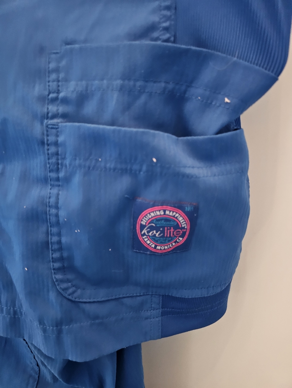 Kpi Lite Serenity Scrub Top With Spirit Yoga Style Pant In Royal Blue - Picture 3 of 4